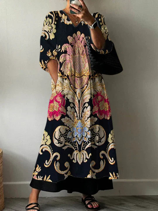 Elegant Floral Patterned Dress
