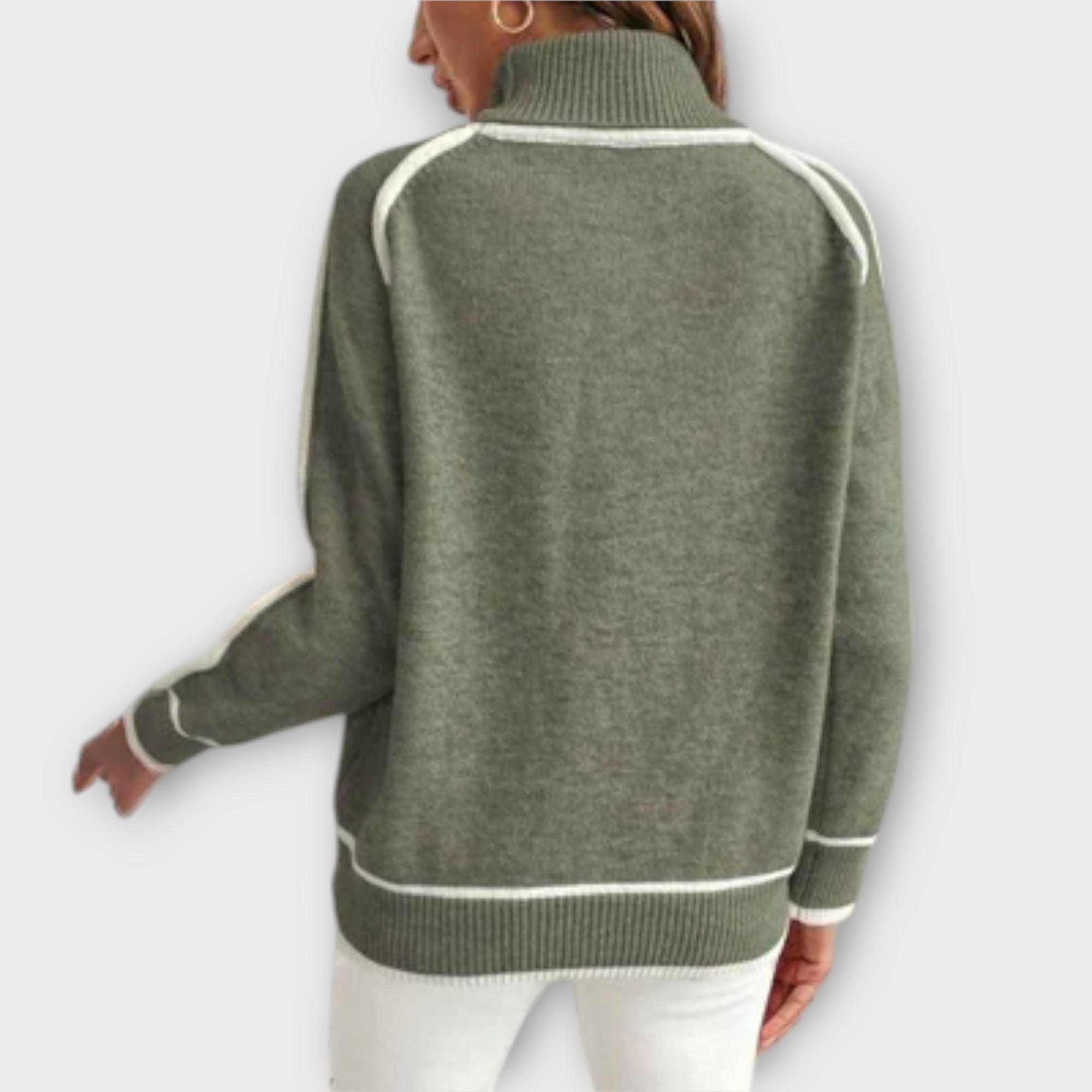Kristin - Luxury Olive Green Knitted Jumper