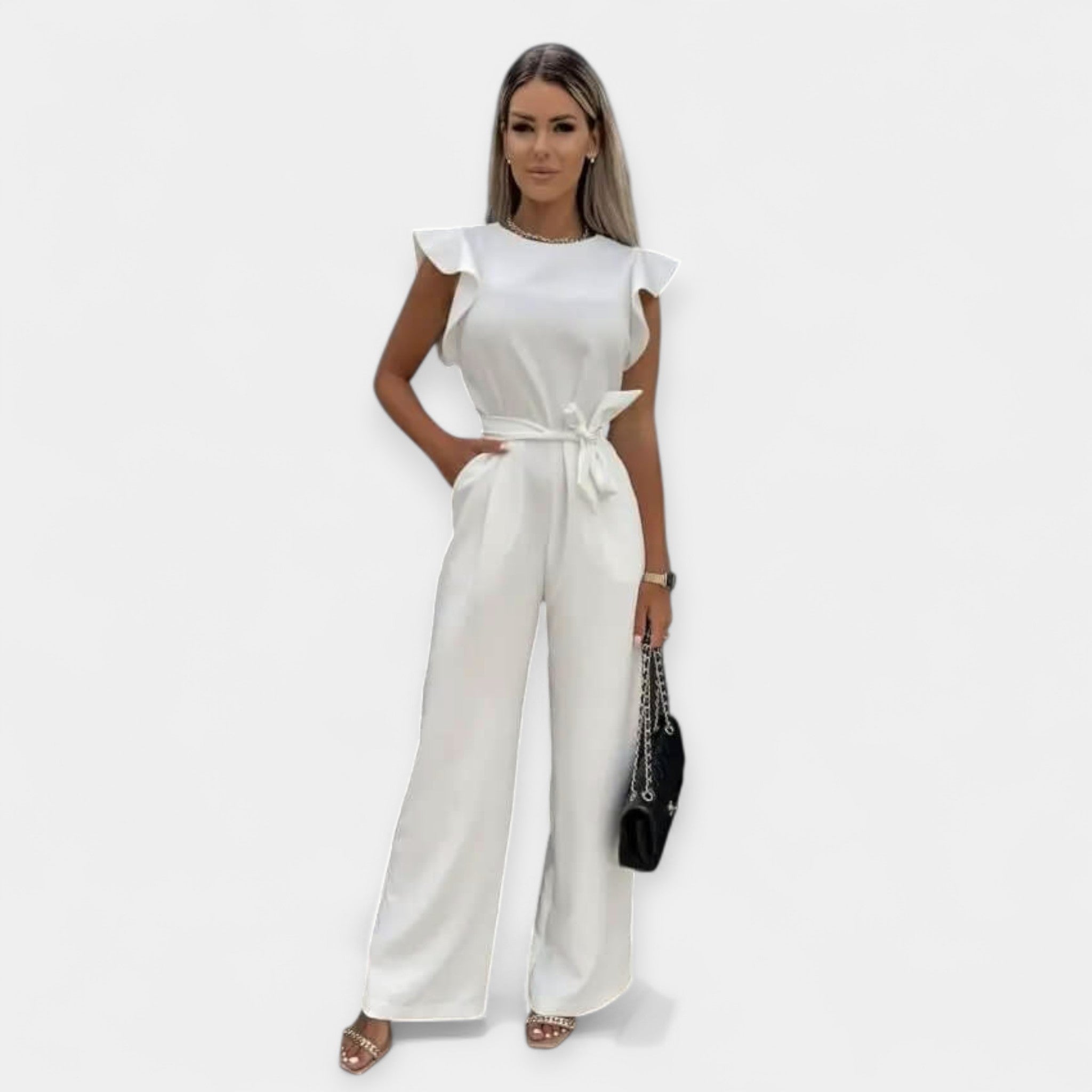 Women's jumpsuit with butterfly sleeves