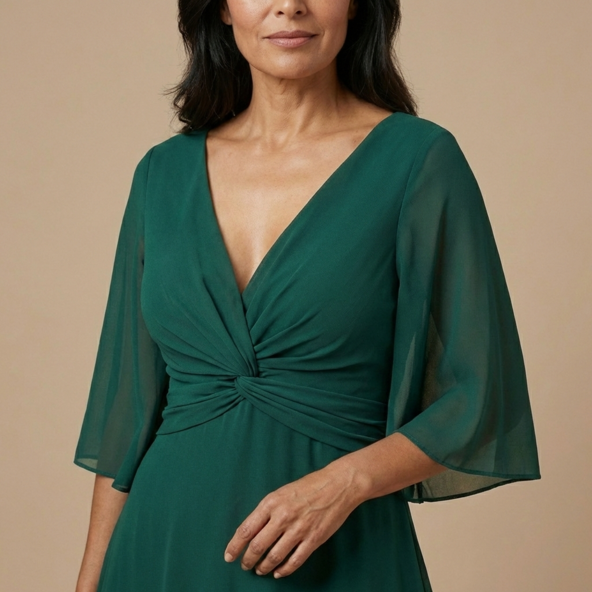 Lucia – V-neck Chiffon Dress