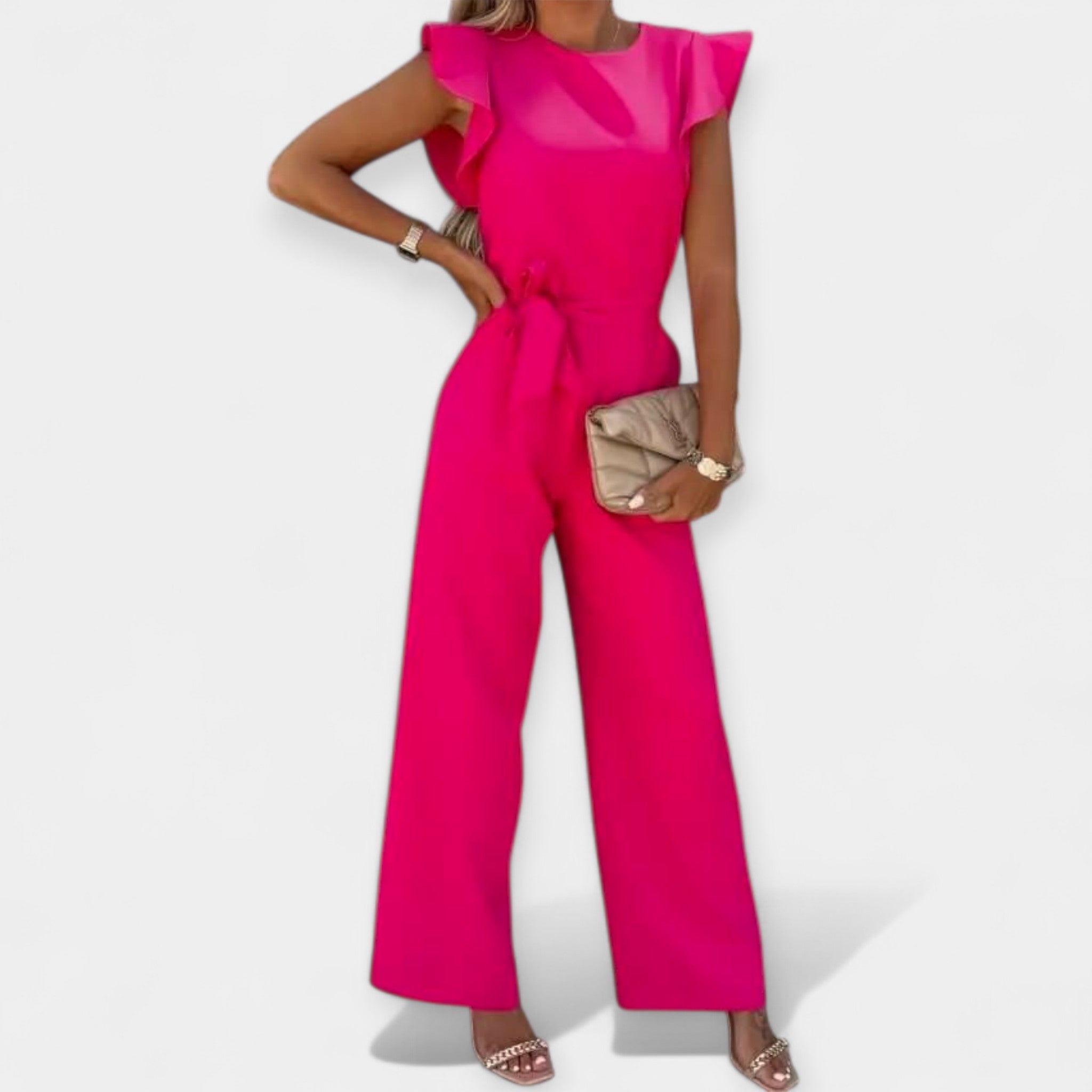 Women's jumpsuit with butterfly sleeves