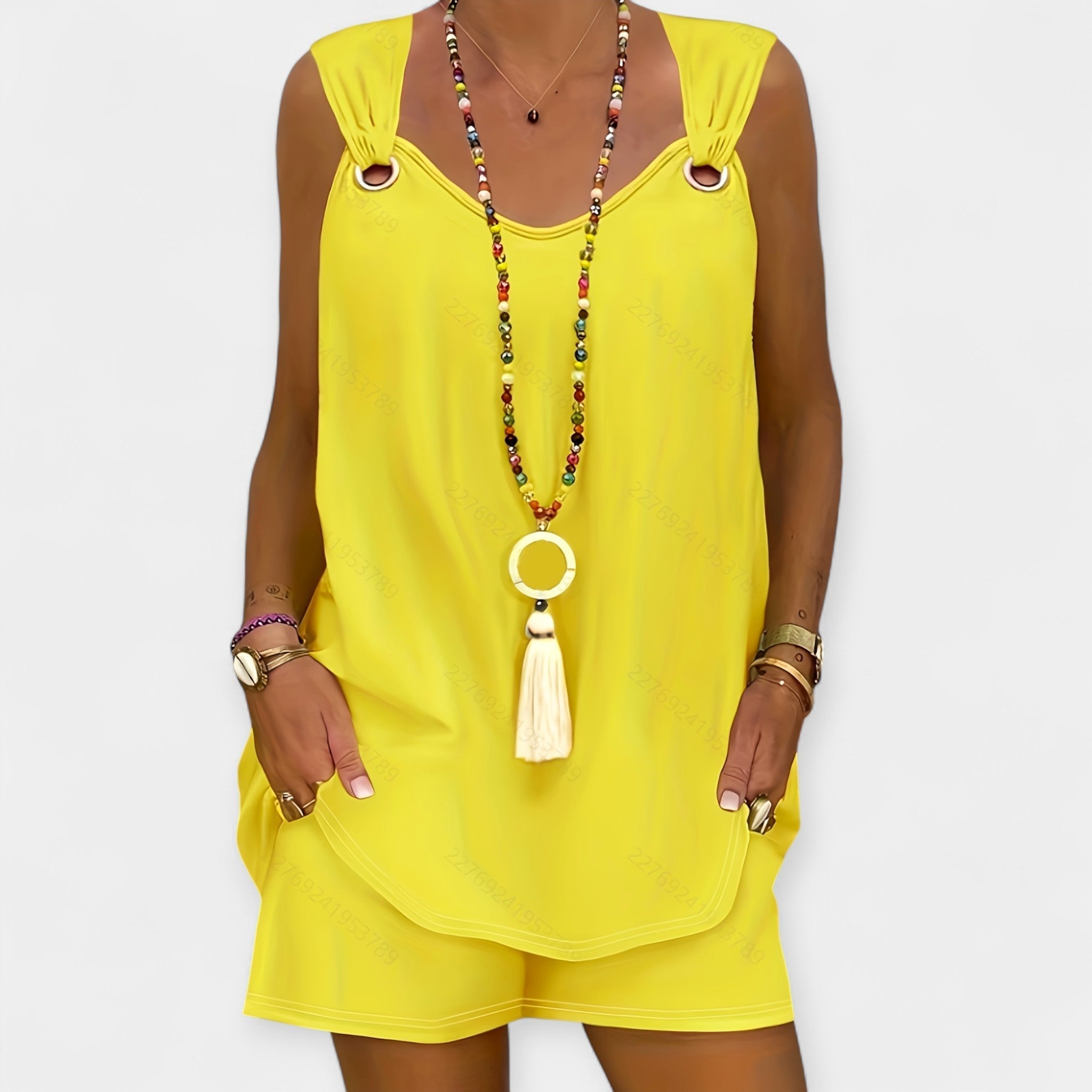 Sleeveless shorts set