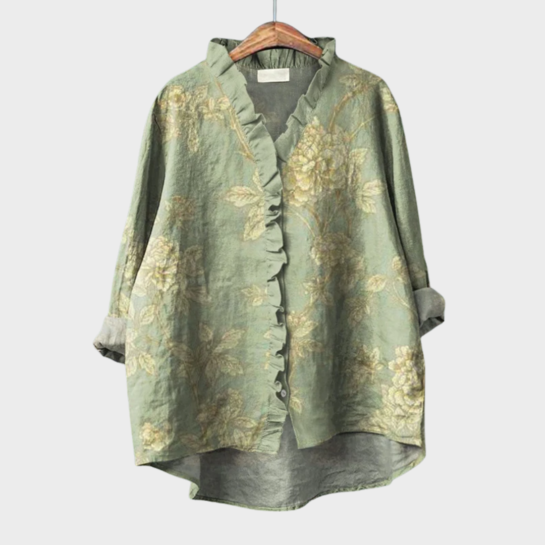 Rozalinda™ | Elegant summer linen blouse