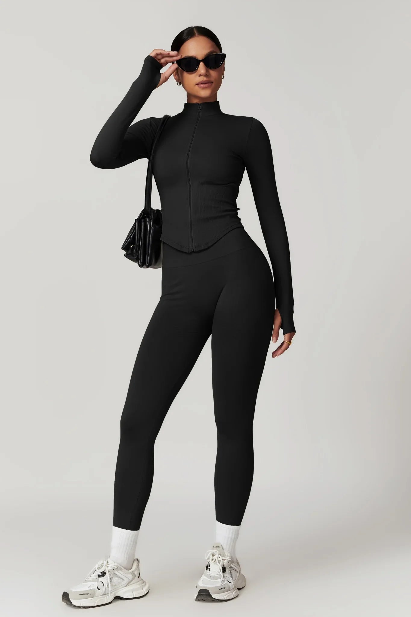 Chloe – Magas Derekú Leggings (Fekete)