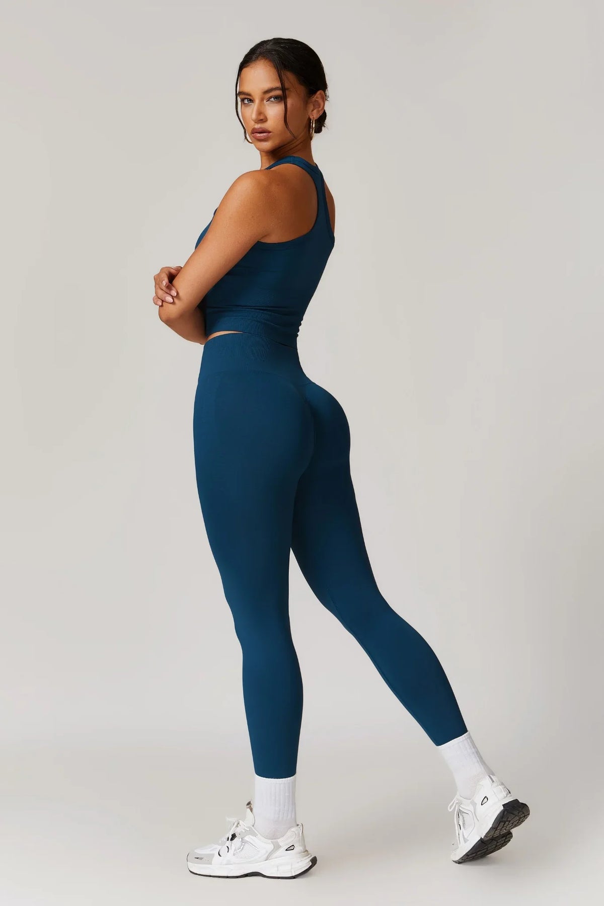 Chloe – Magas Derekú Leggings (Királykék)