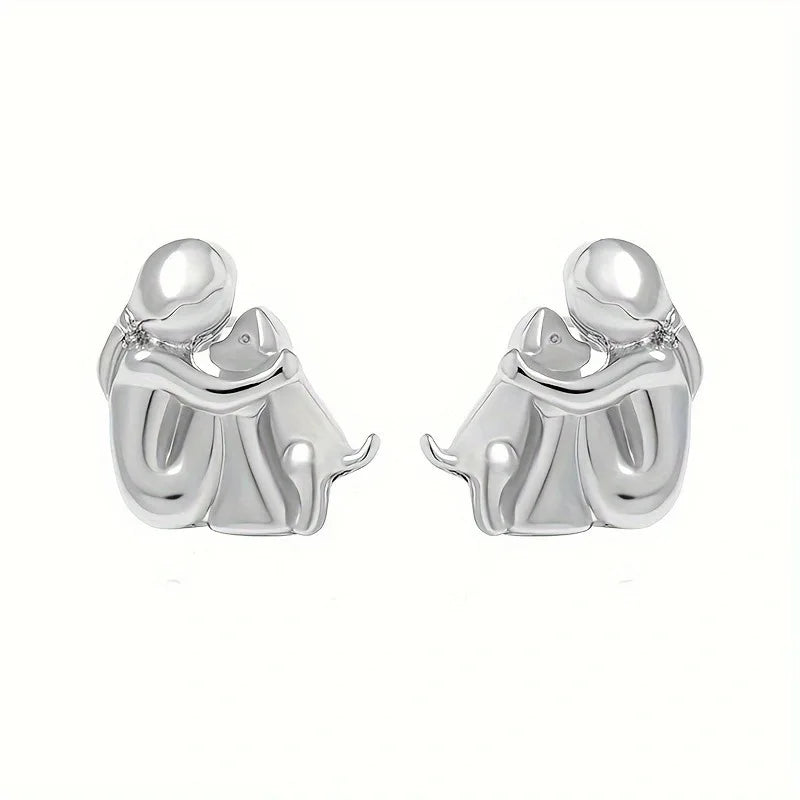 Silver and Gold Two-Tone Huggie Earrings