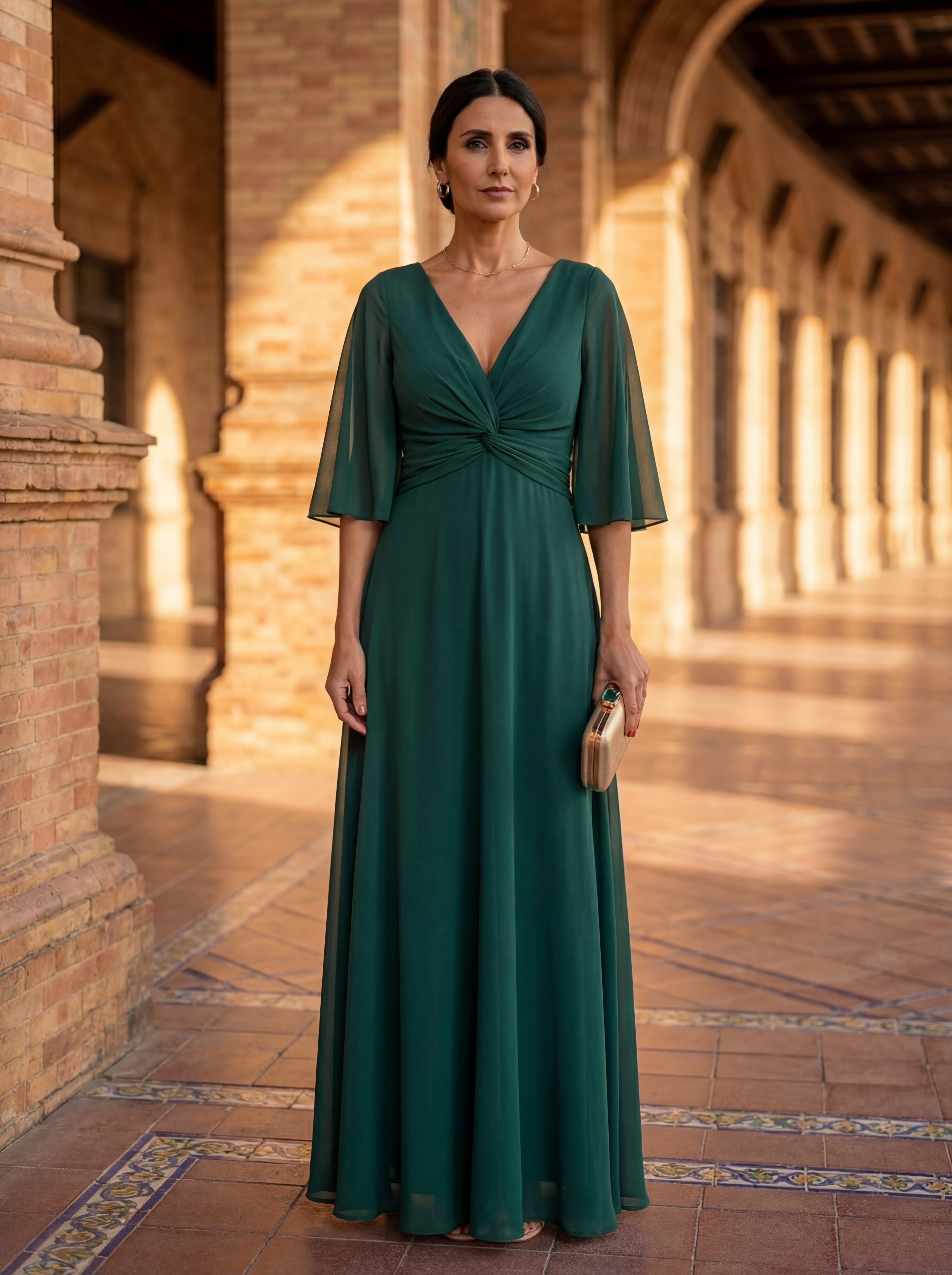 Lucia – V-neck Chiffon Dress