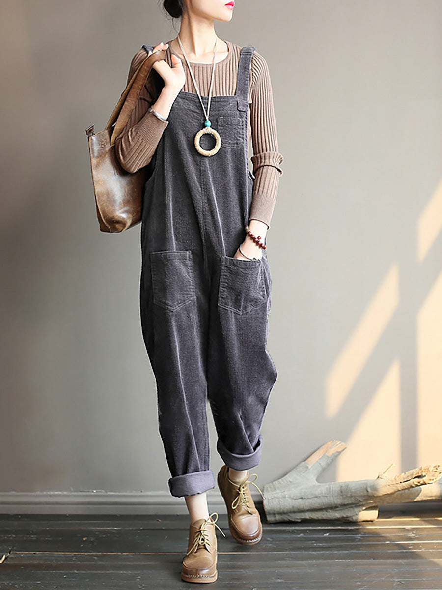 Vintage Kordbársony Overall | Plus Size