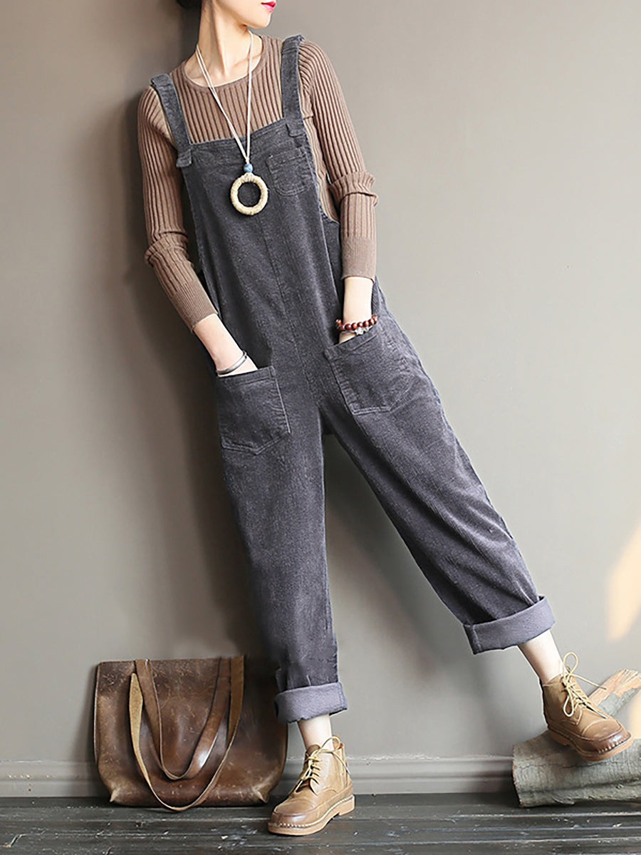 Vintage Kordbársony Overall | Plus Size