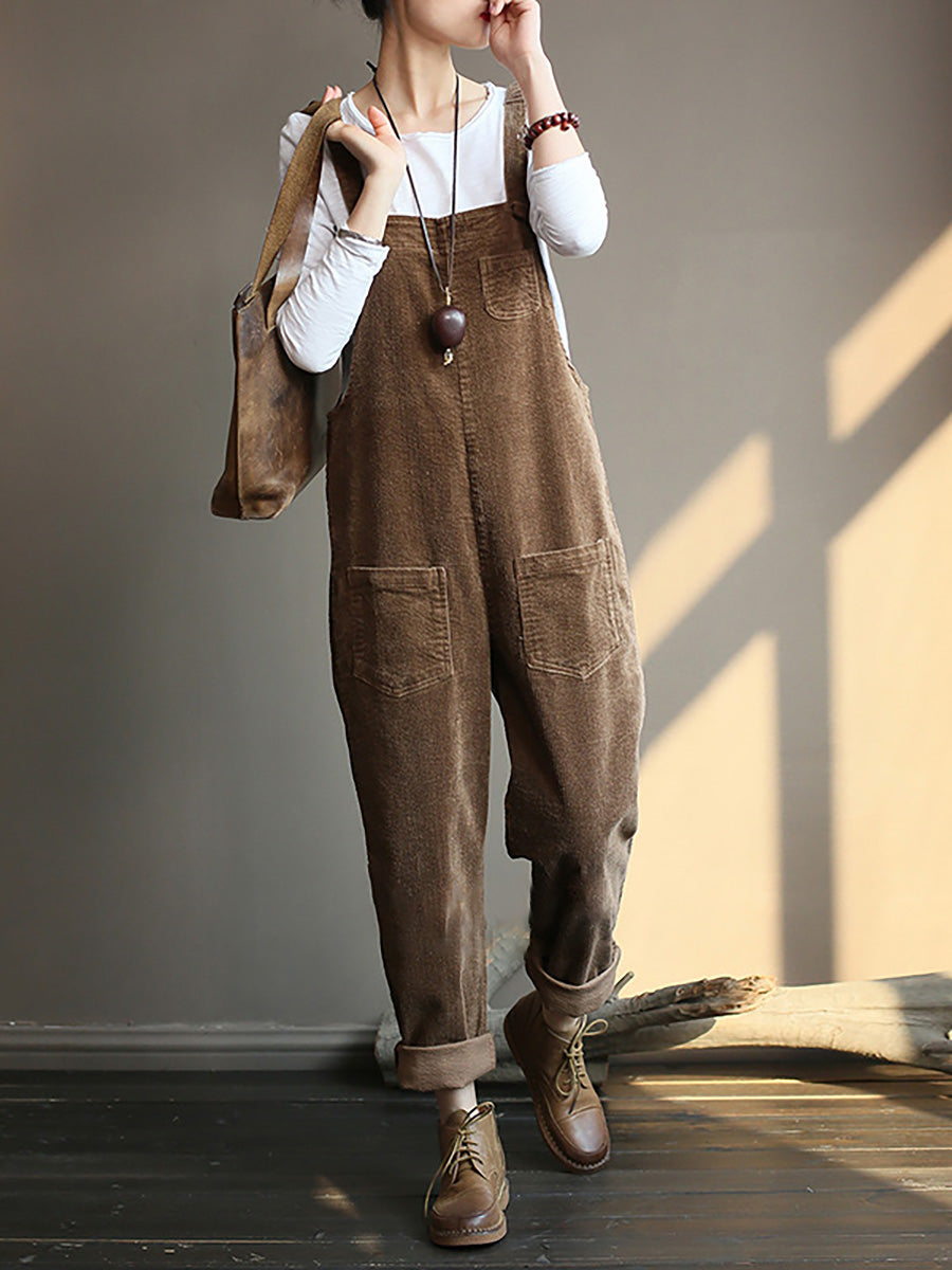 Vintage Kordbársony Overall | Plus Size