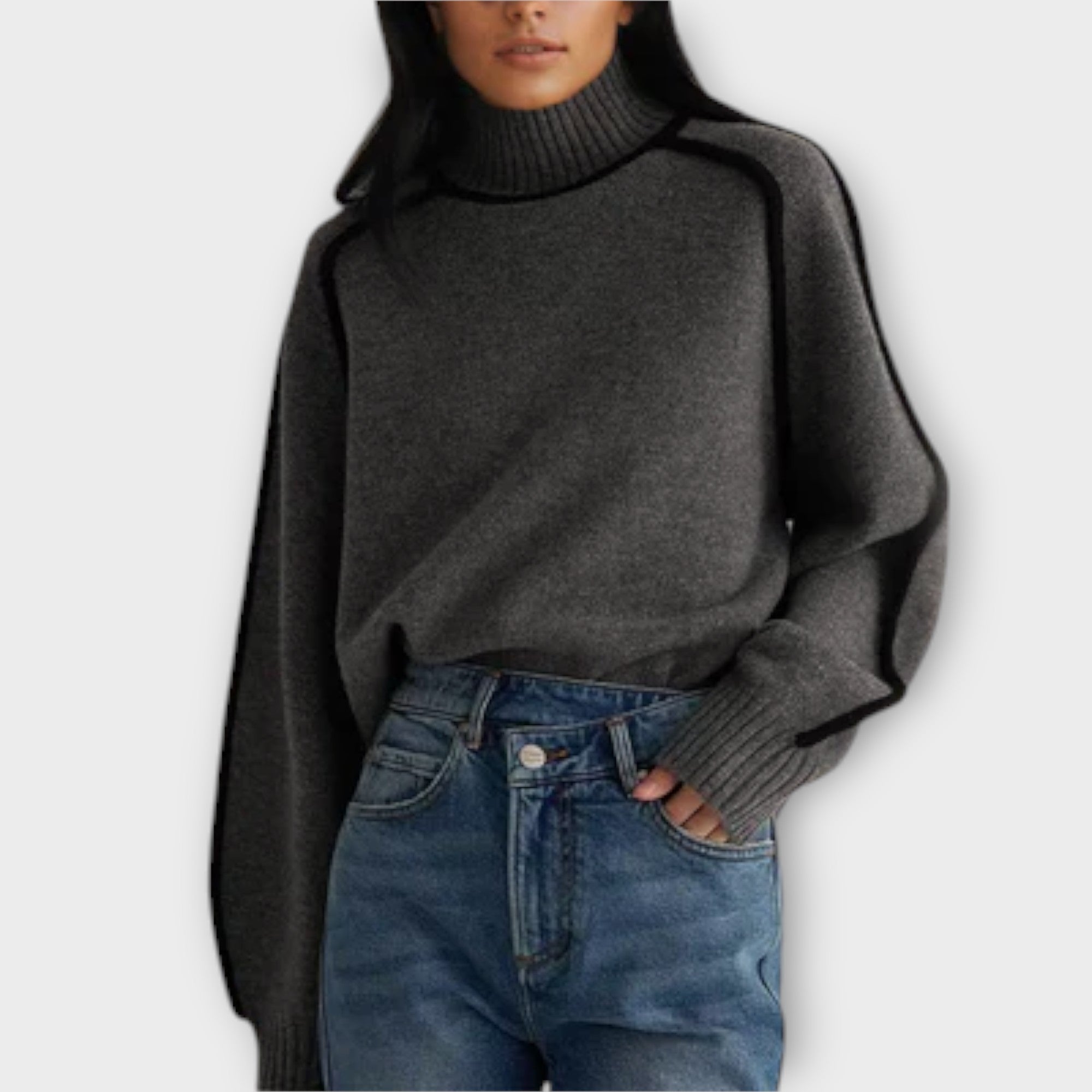 Dana - Soft and elegant sweater with a high collar