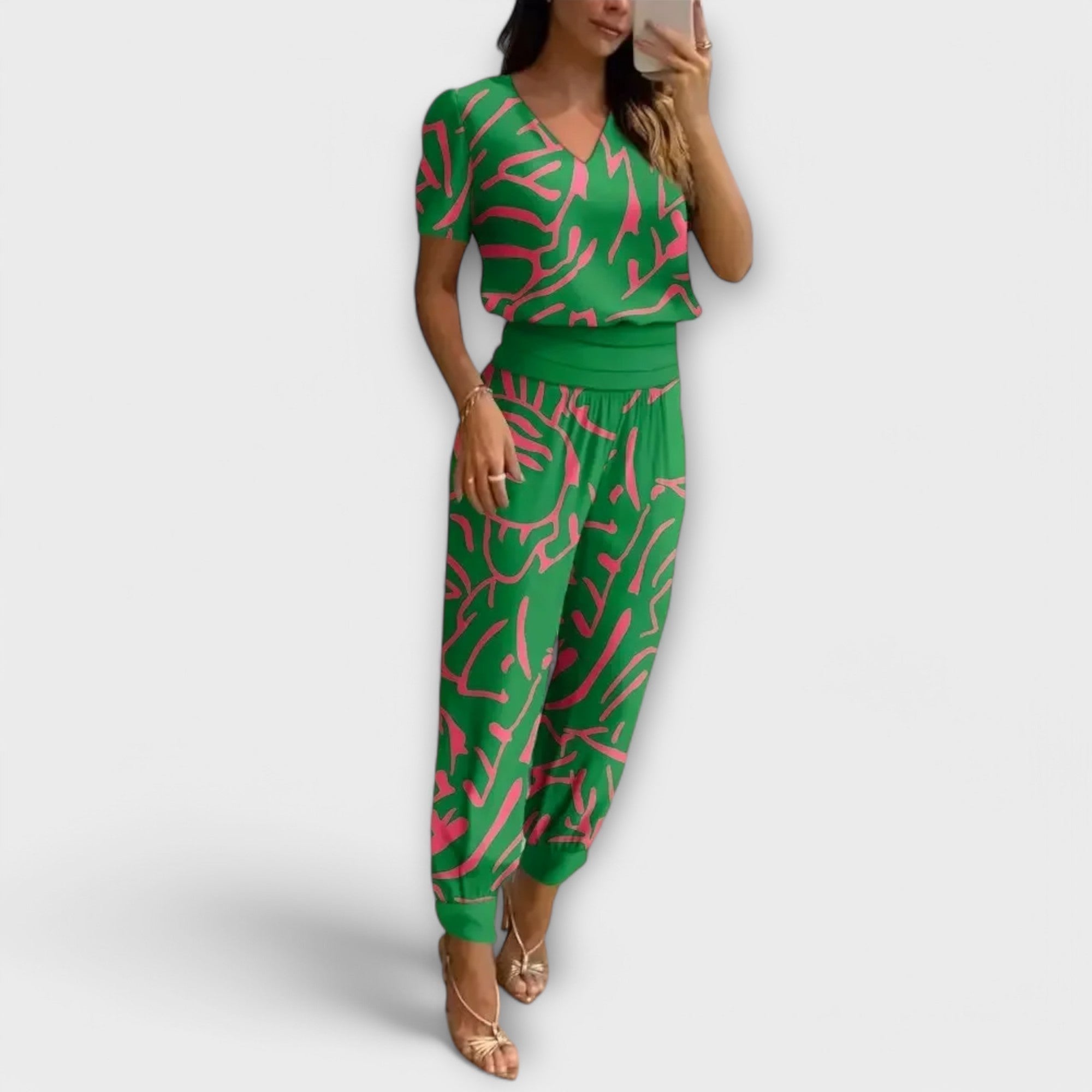 Irmelin – Elegant Set Top and Trousers