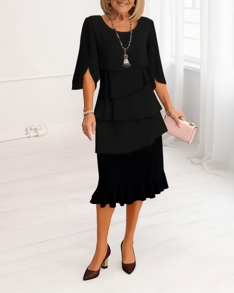 Sophie – An elegant, casual dress with ruffles