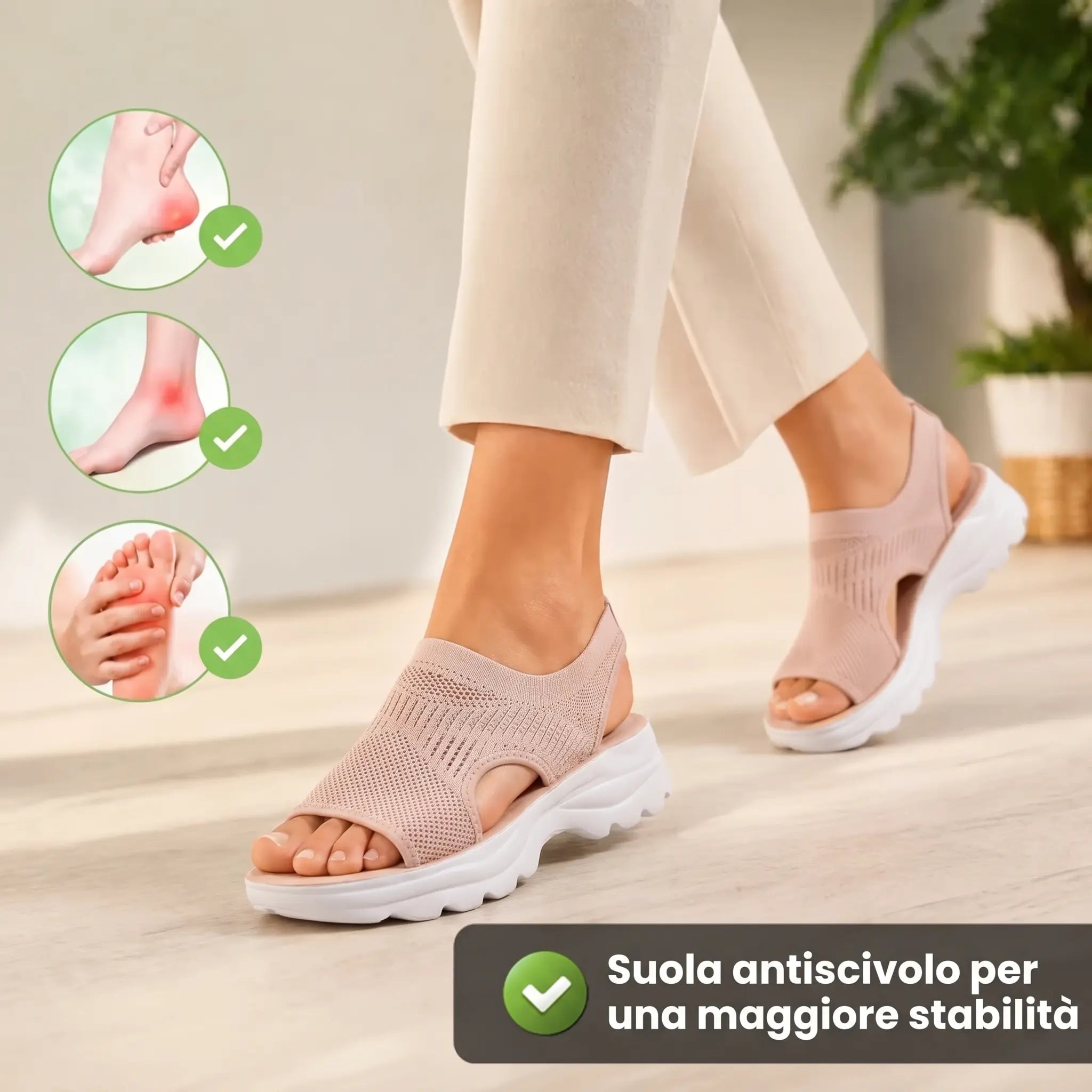 Noara csúszásmentes ortopéd szandál