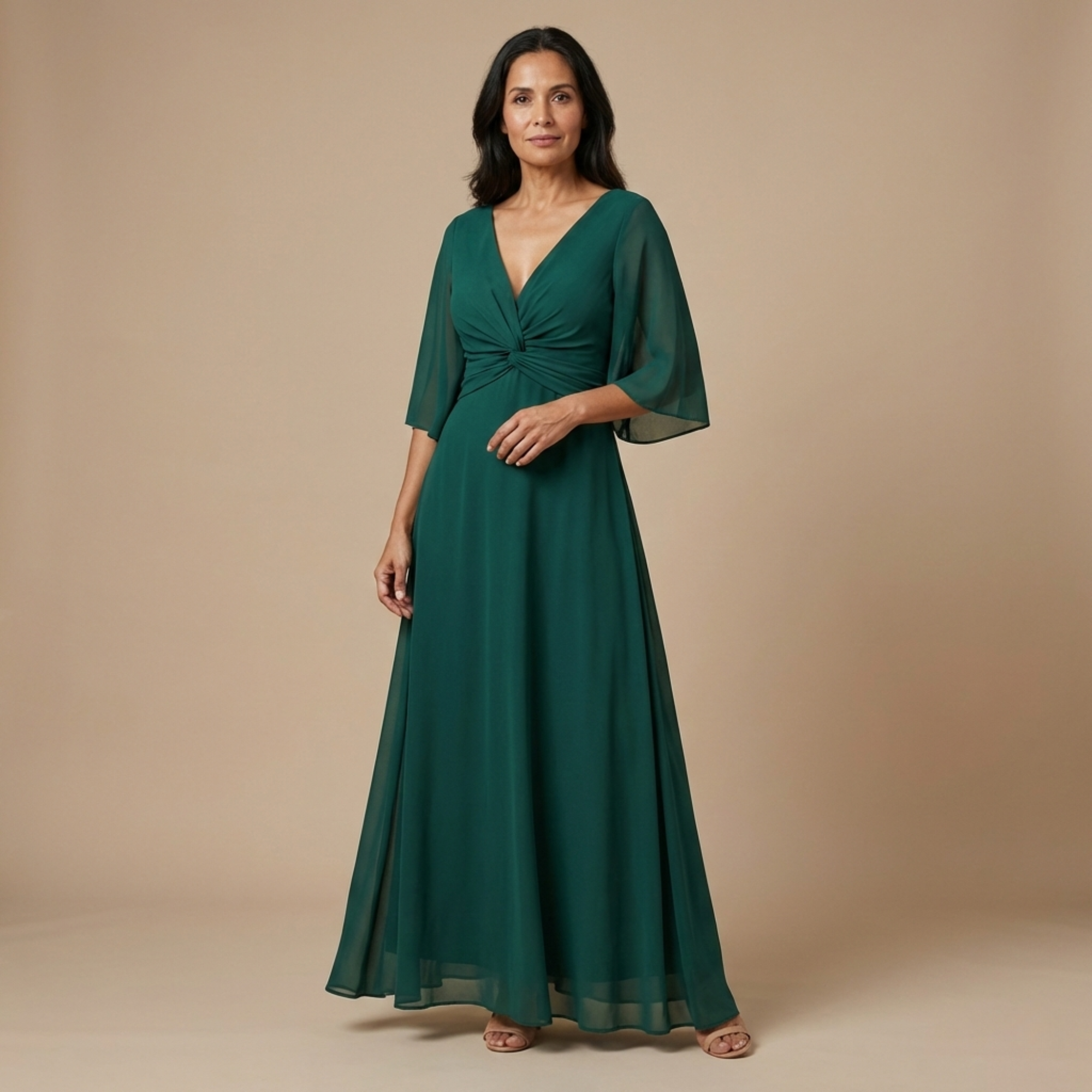Lucia – V-neck Chiffon Dress