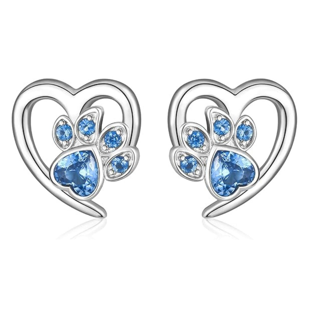 Nail and Heart Earrings with Zirconia