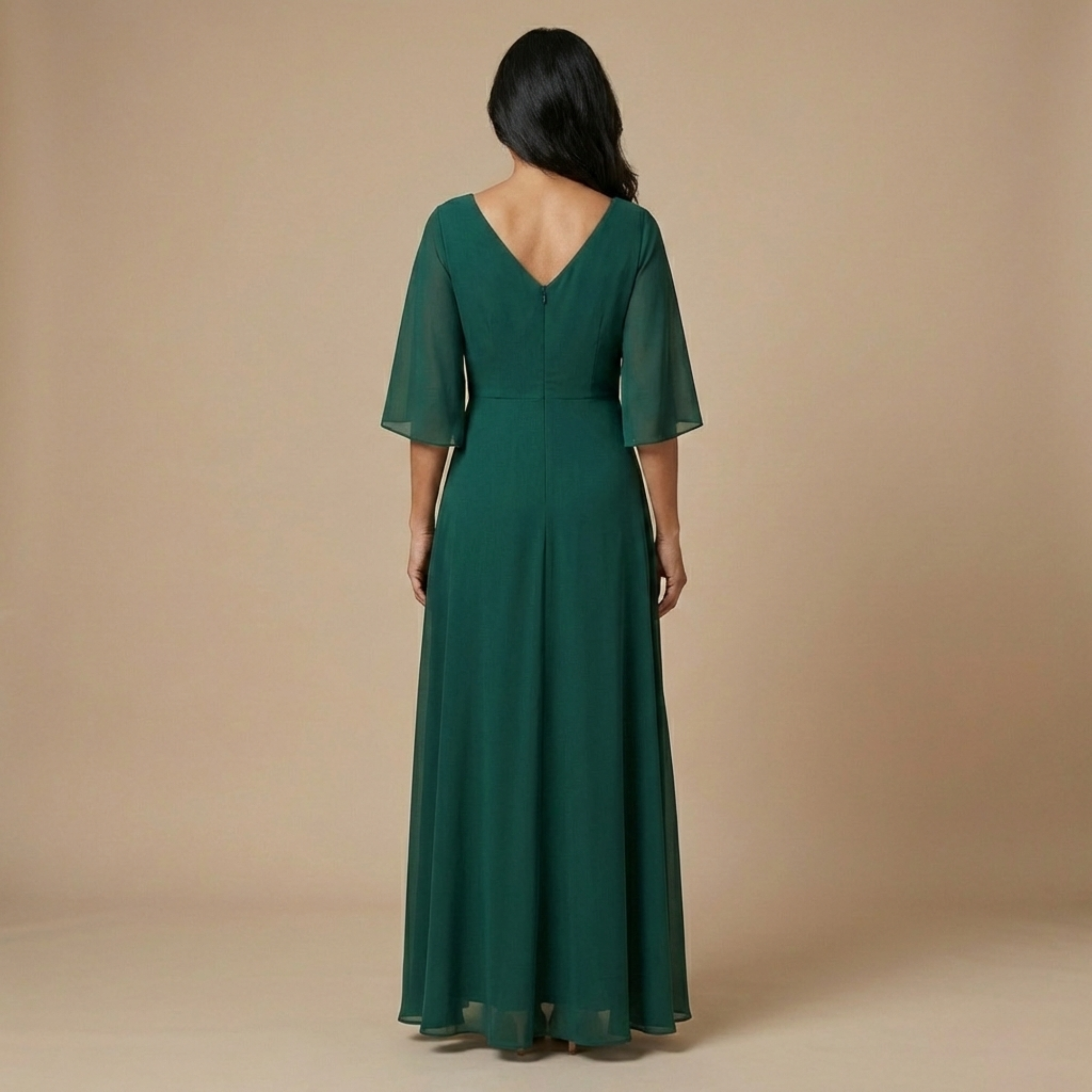 Lucia – V-neck Chiffon Dress