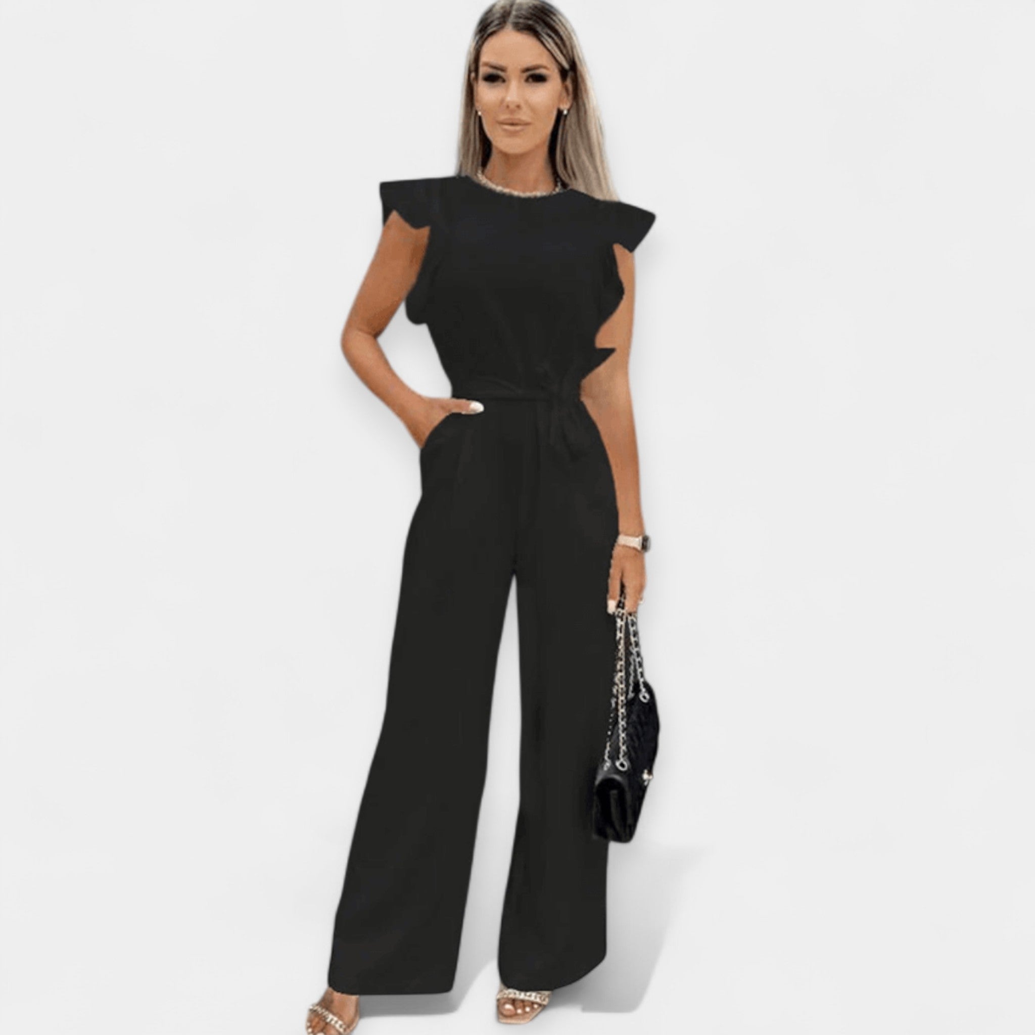 Women's jumpsuit with butterfly sleeves