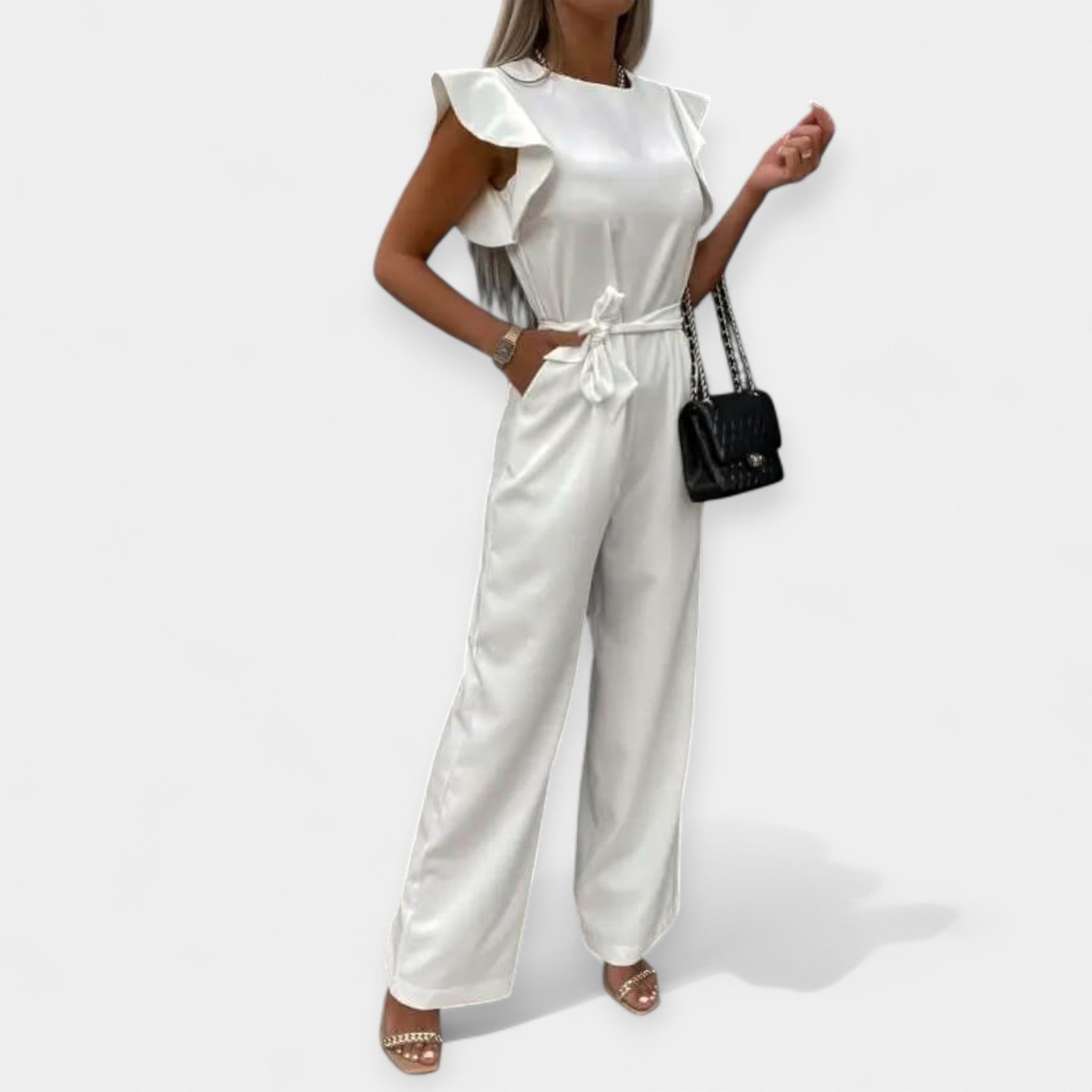 Women's jumpsuit with butterfly sleeves