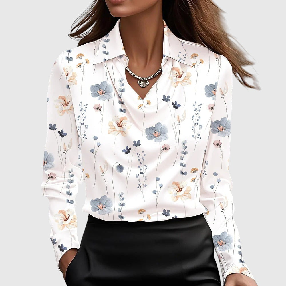 Adela – Elegant silk-effect blouse