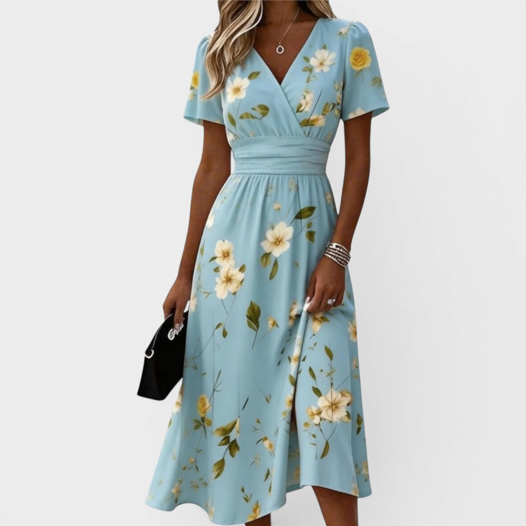 Dana | V-neck Elegant Midi Dress