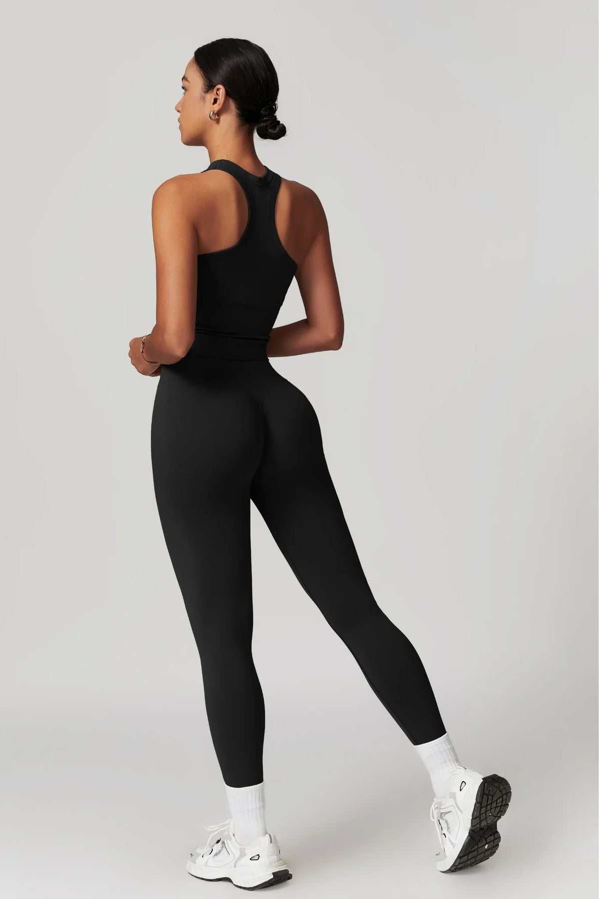 Chloe – Magas Derekú Leggings (Fekete)