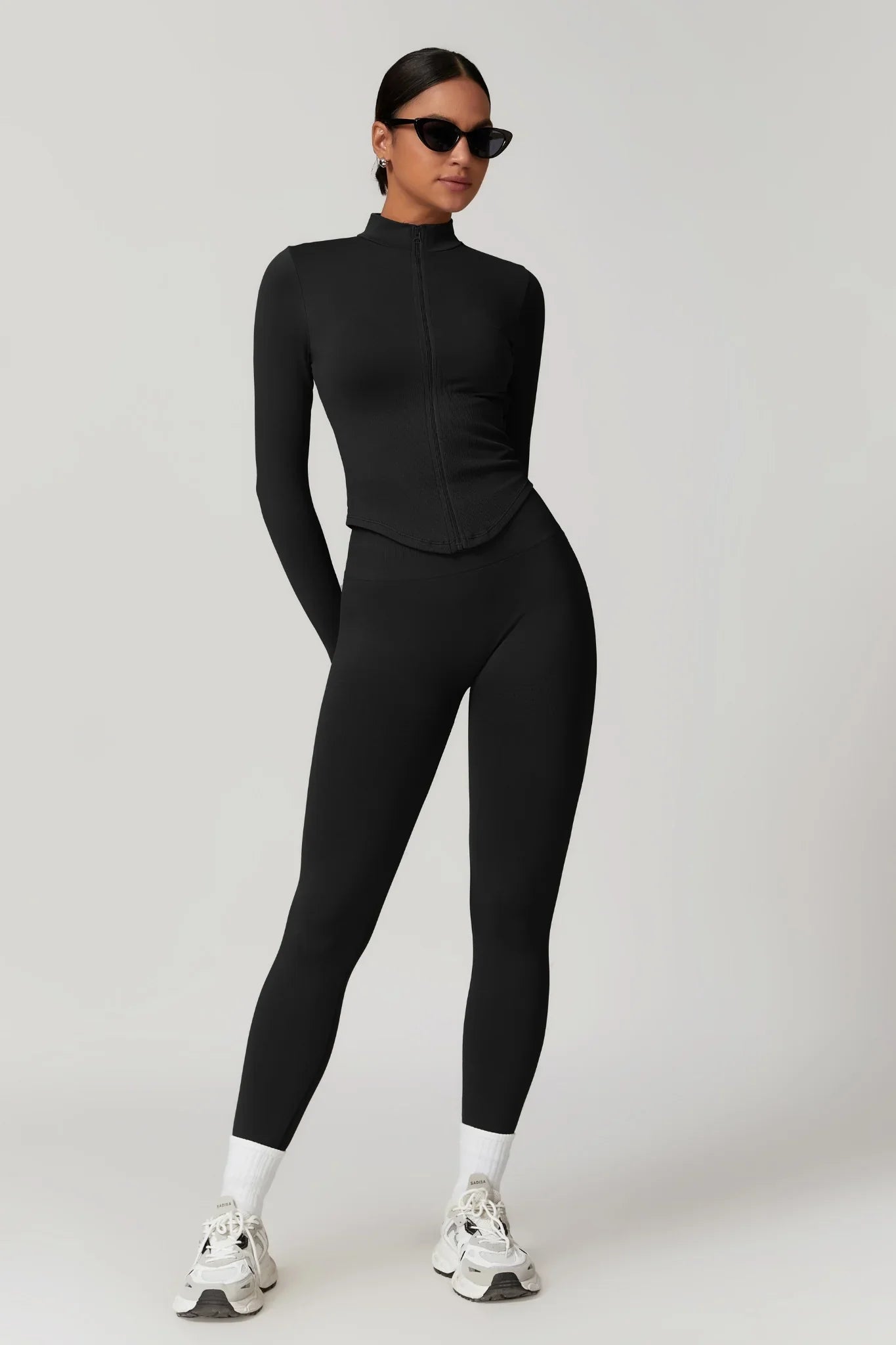 Chloe – Magas Derekú Leggings (Fekete)