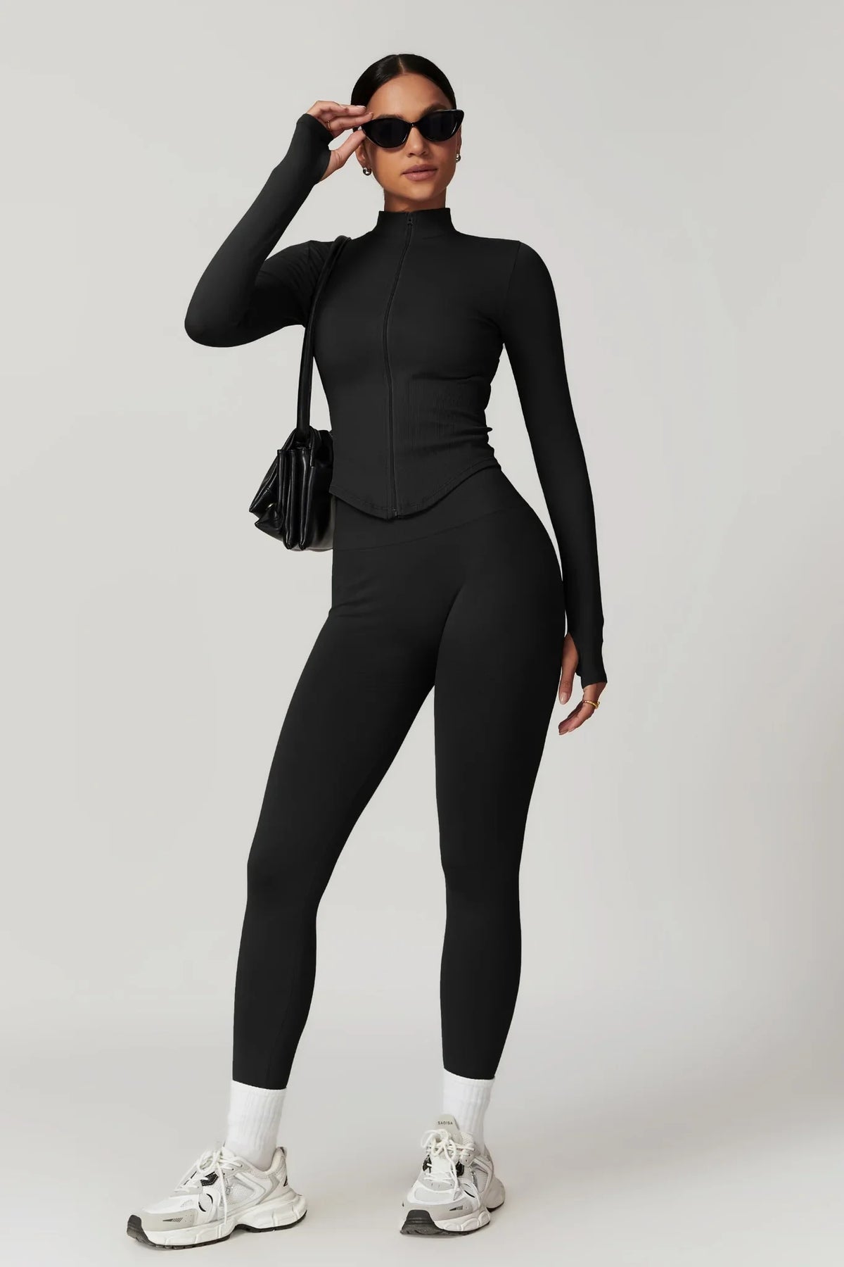 Chloe – Magas Derekú Leggings (Fekete)