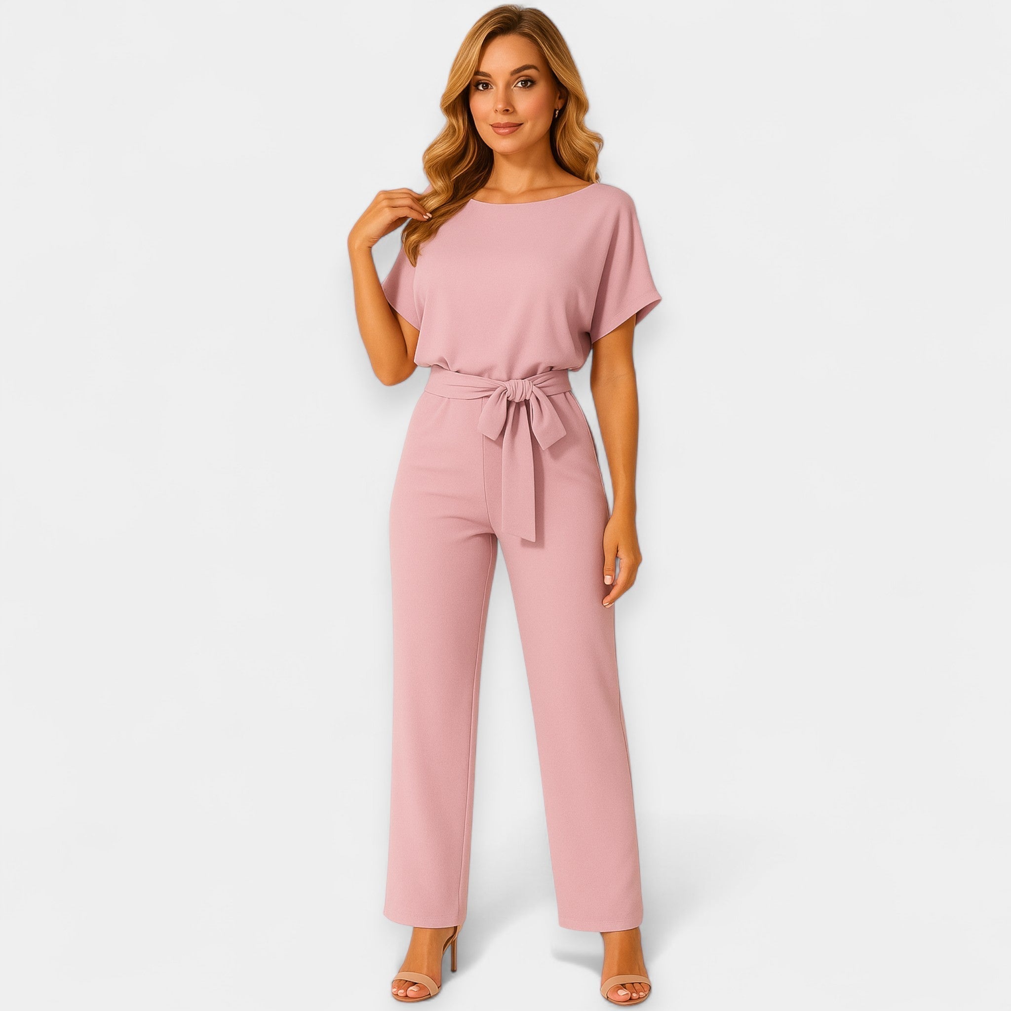 Set with a support belt