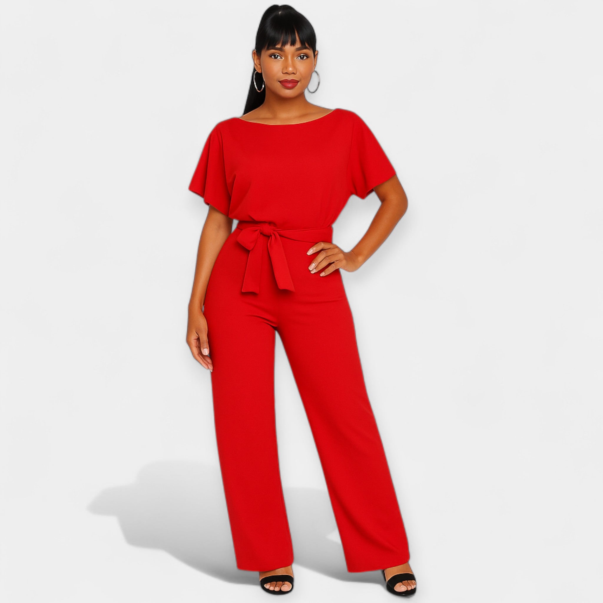 Set with a support belt