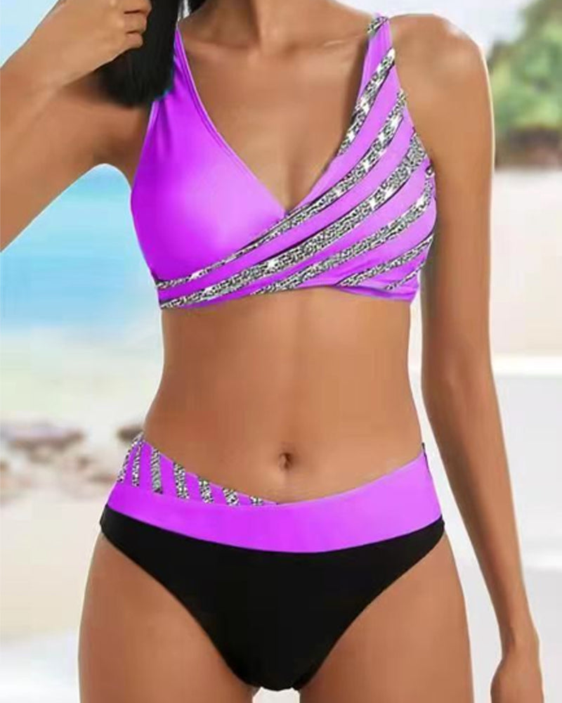Mona – Warm-toned patterned bikini