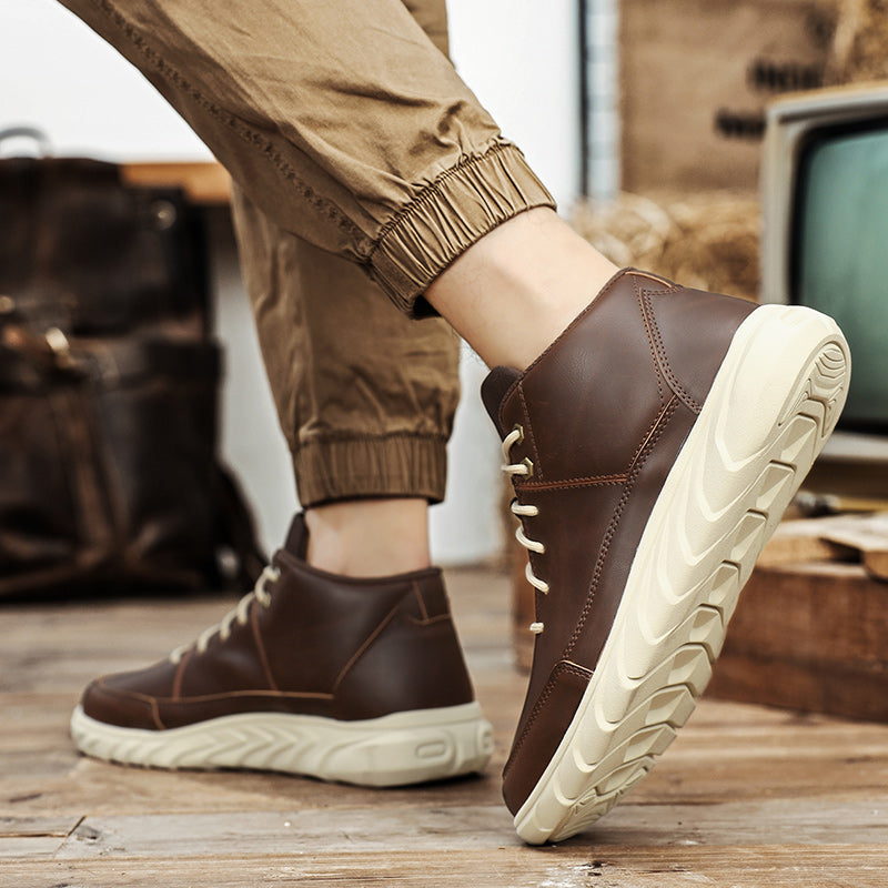 Expedition High-Top Leather Sports Shoes