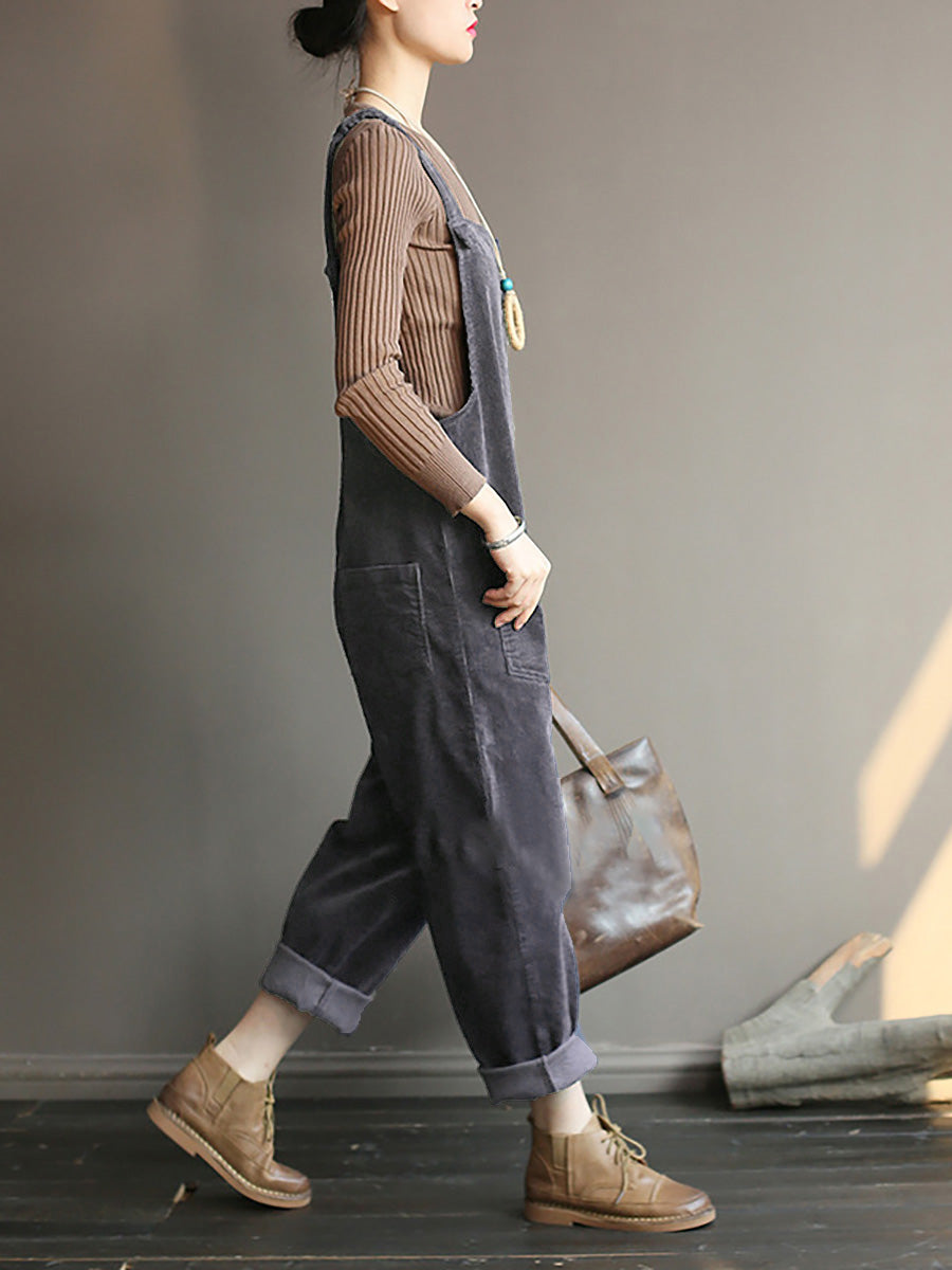 Vintage Kordbársony Overall | Plus Size