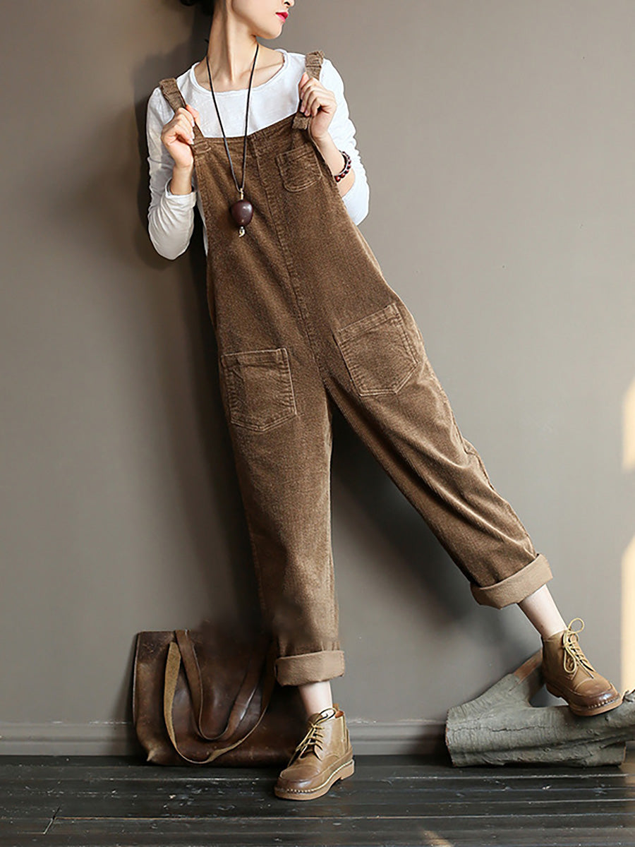 Vintage Kordbársony Overall | Plus Size