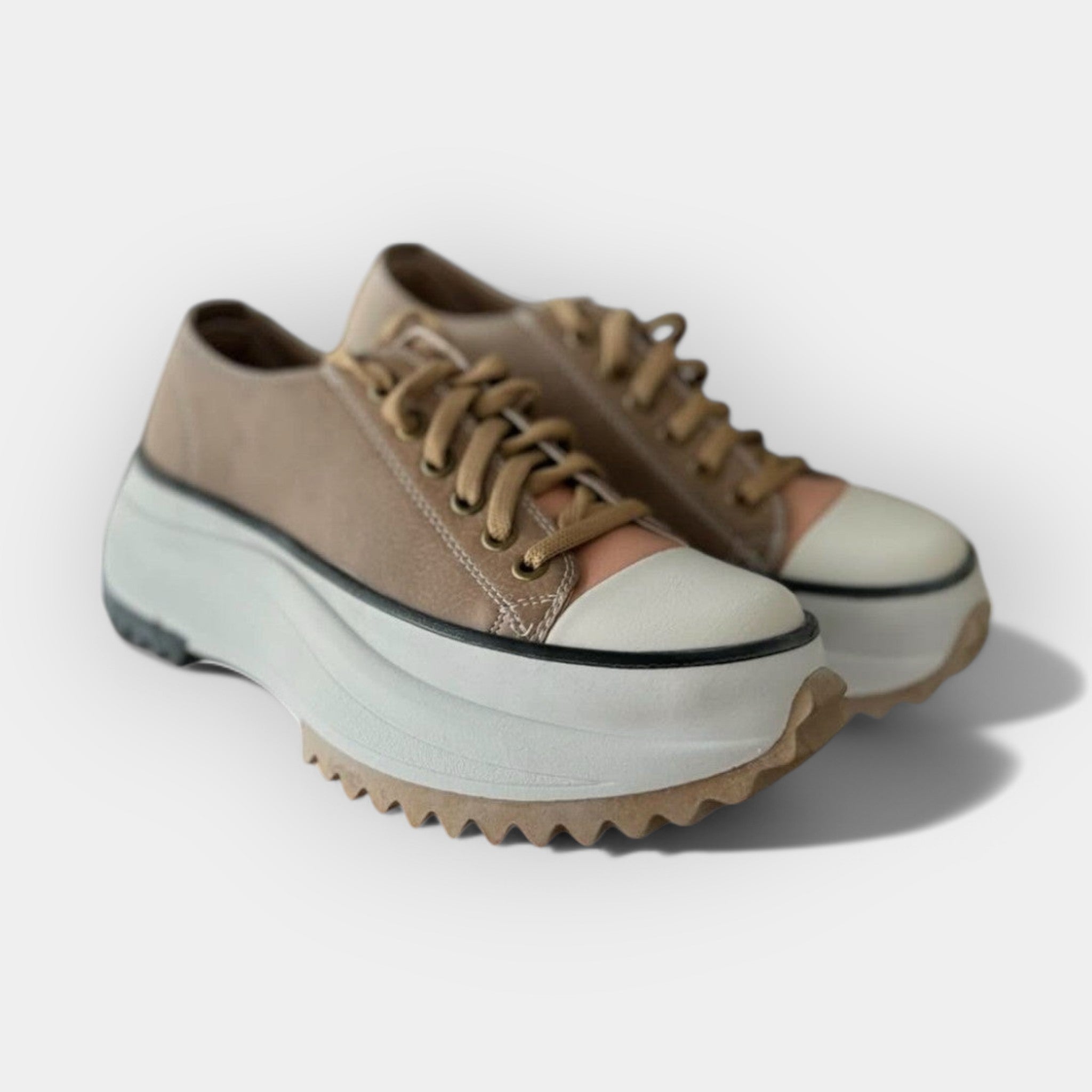 Modern sport shoes with thick soles