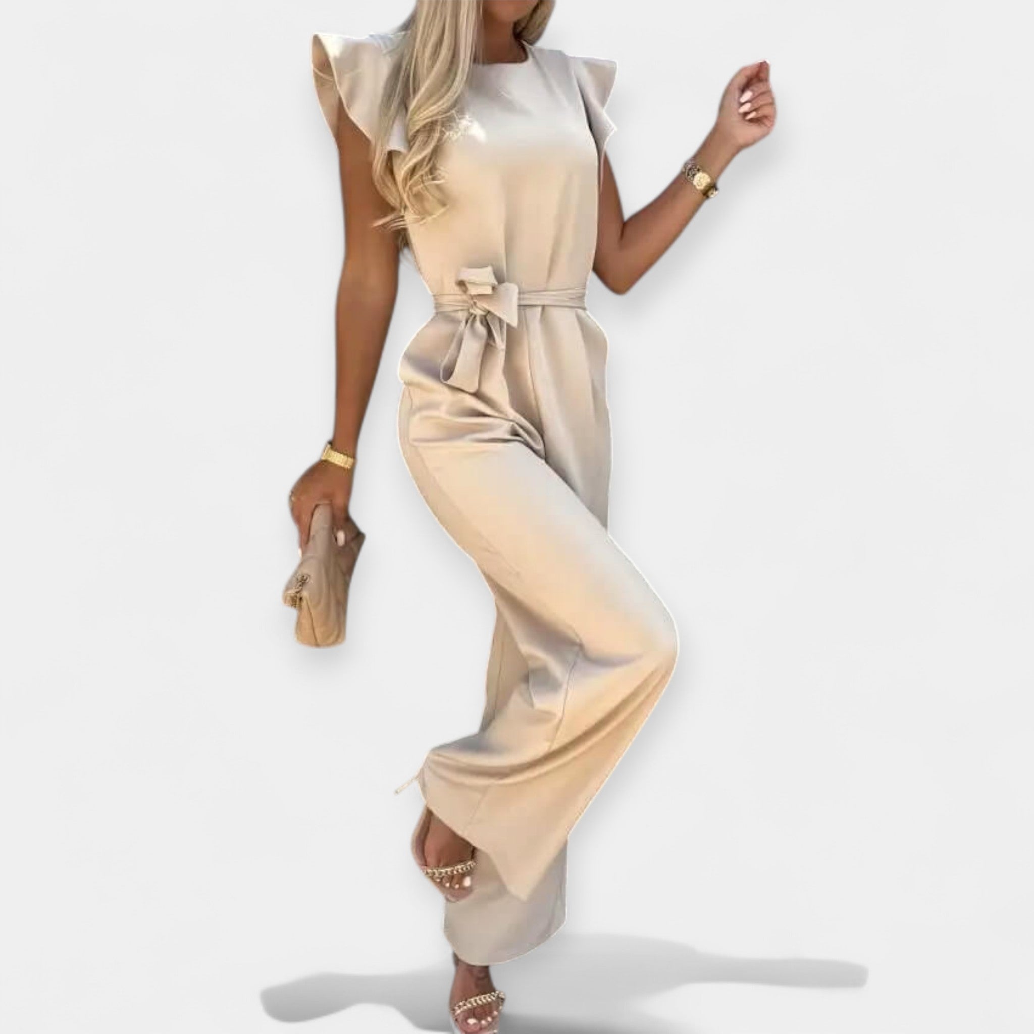 Women's jumpsuit with butterfly sleeves