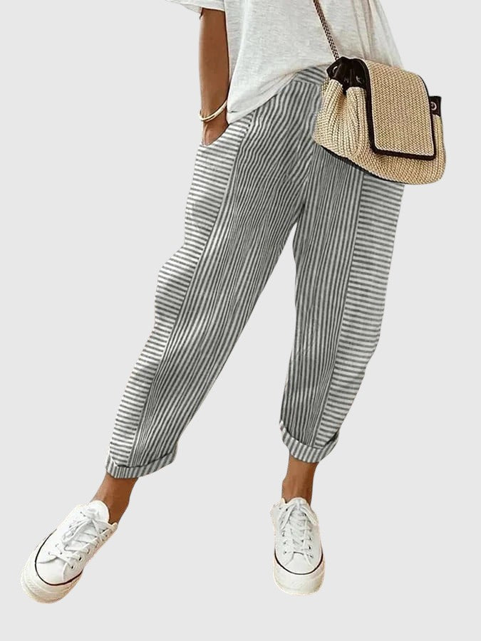 Nina - Elegant striped trousers