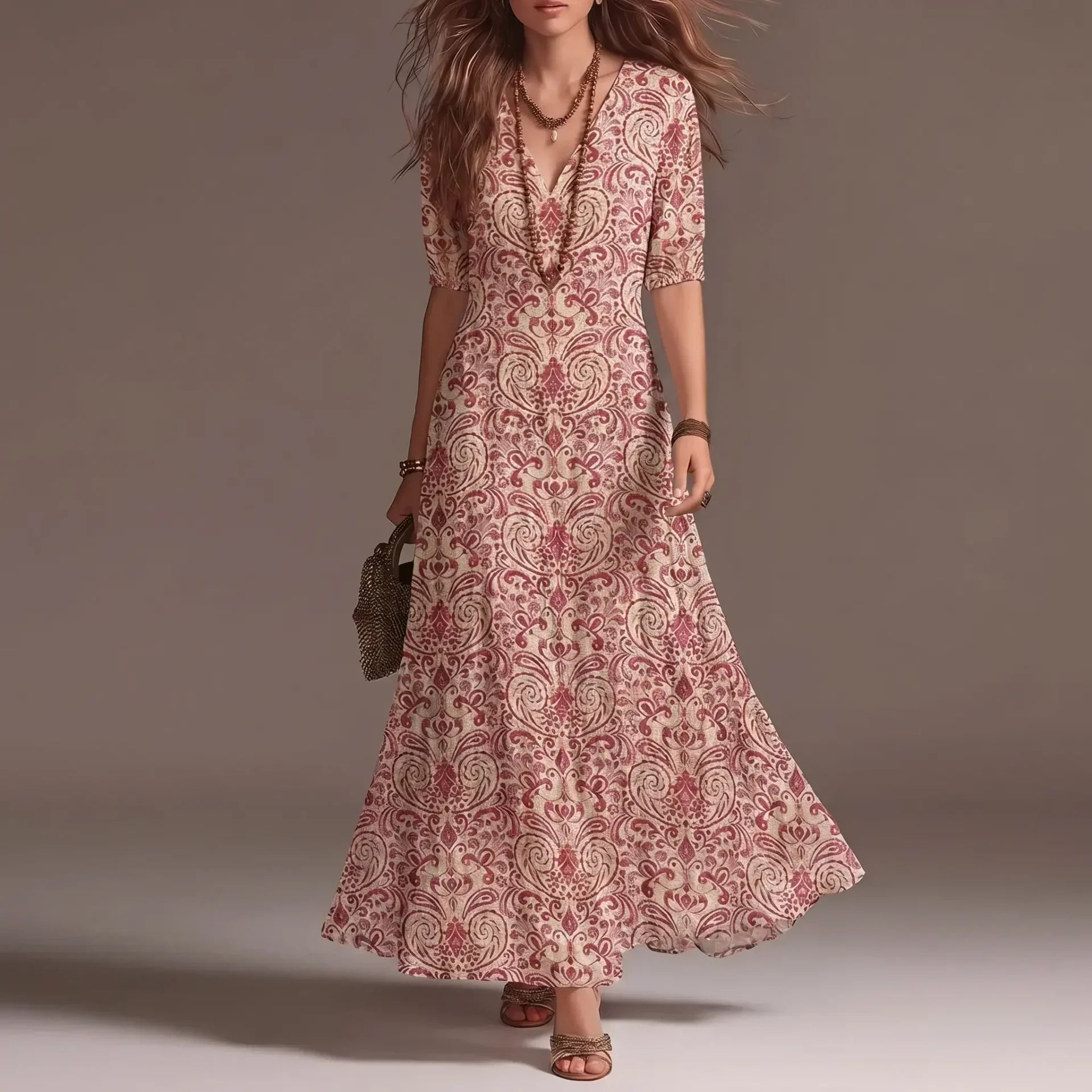 Rosalie | Vintage-ihlette Bohém Maxi Ruha